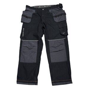 HELLY HANSEN Workwear Construction Pocket Black Cargo Carpenter Pants Mens 42x32